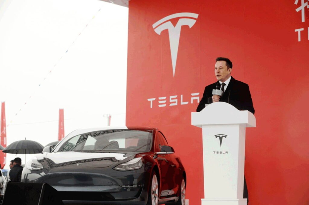 elon musk at tesla platform