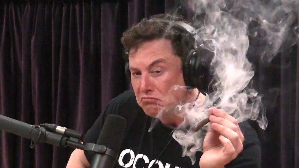 elon musk smoking