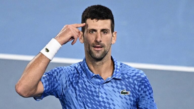 novak djokovic in blue tshirt