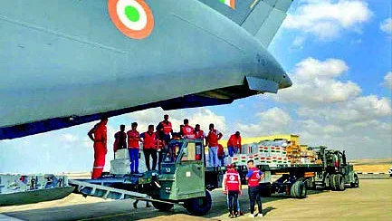 aircraft carrying humanitarian aid