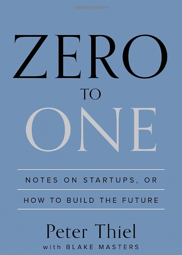 book cover of the book zero to one