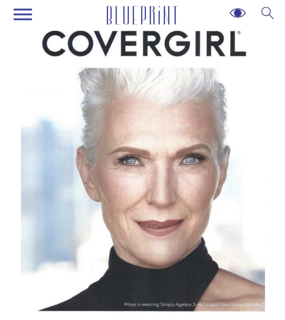 maye musk on the cover page of covergirl