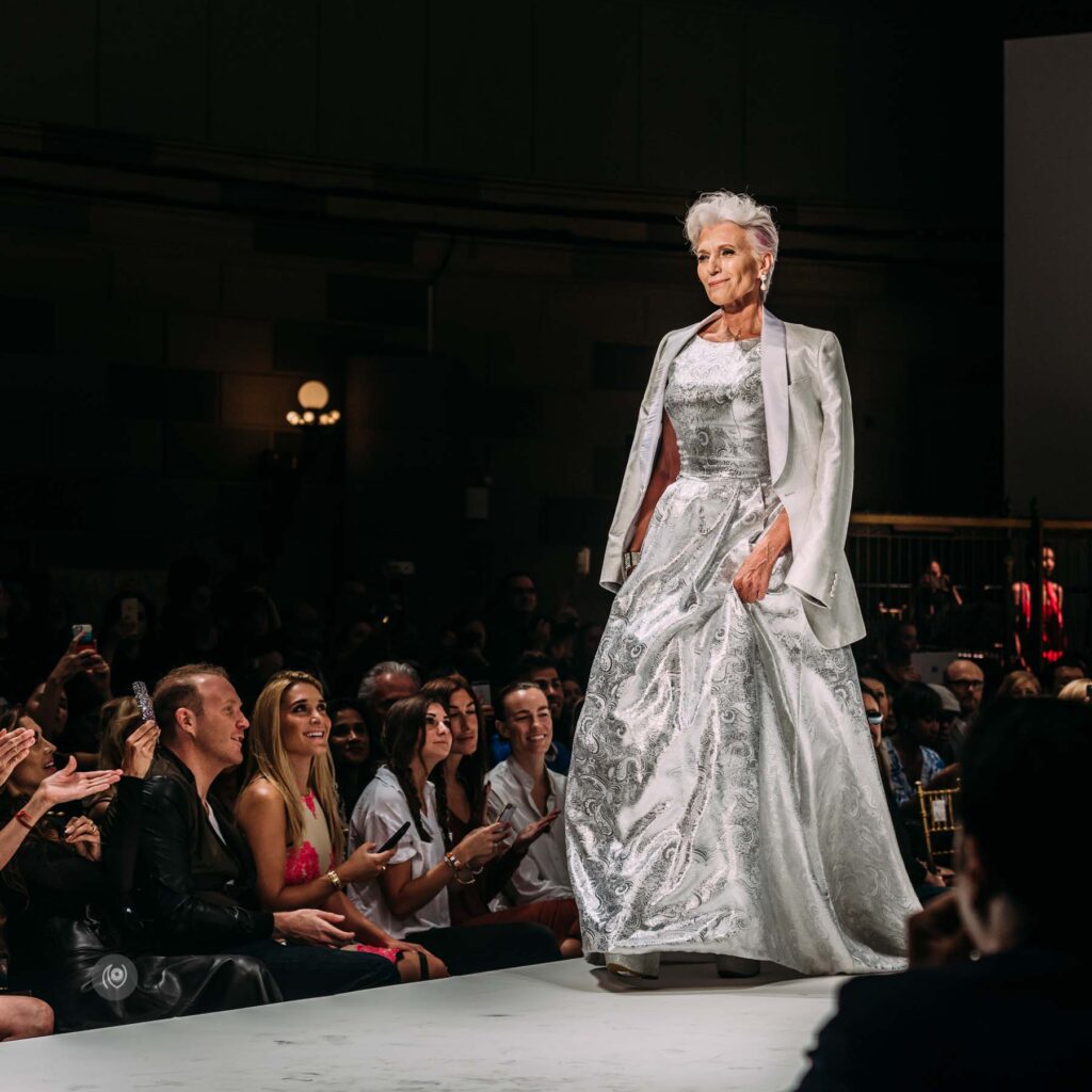 maye musk walking the ramp